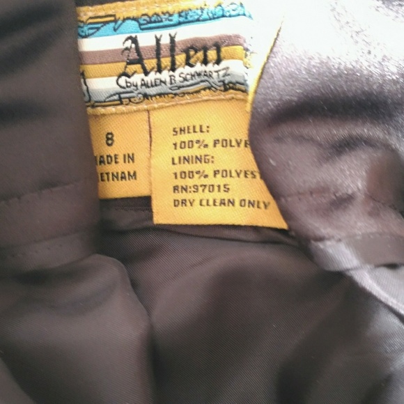 Allen B Schwartz Chocolate Silk Suit - Picture 7 of 7